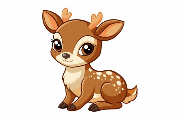 Download Cute-baby-deer Vector Illustration - Deer vector Collection