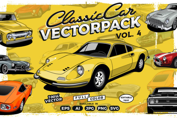 Download Classic Car Vector Collection Volume 4 - Car vector Collection