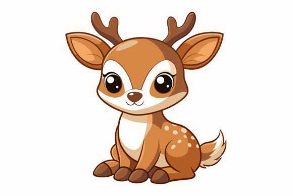 Download Cute-baby-deer Vector Illustration - Deer vector Collection