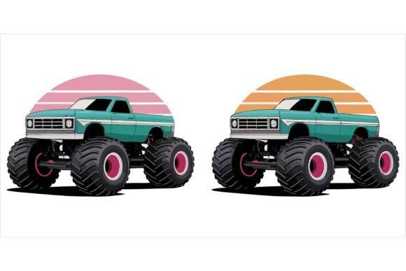 Download Monster Car Vectors EPS Bundle - Car vector Collection