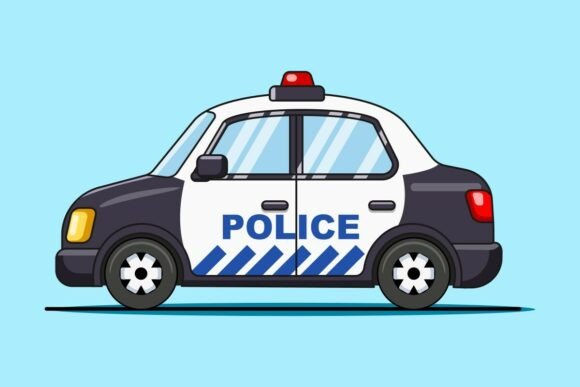 Download Cartoon Police Car Vector Illustration - Car vector Collection