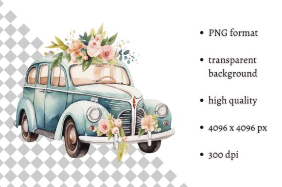 Download Watercolor Wedding Car Clipart - Car clipart Collection